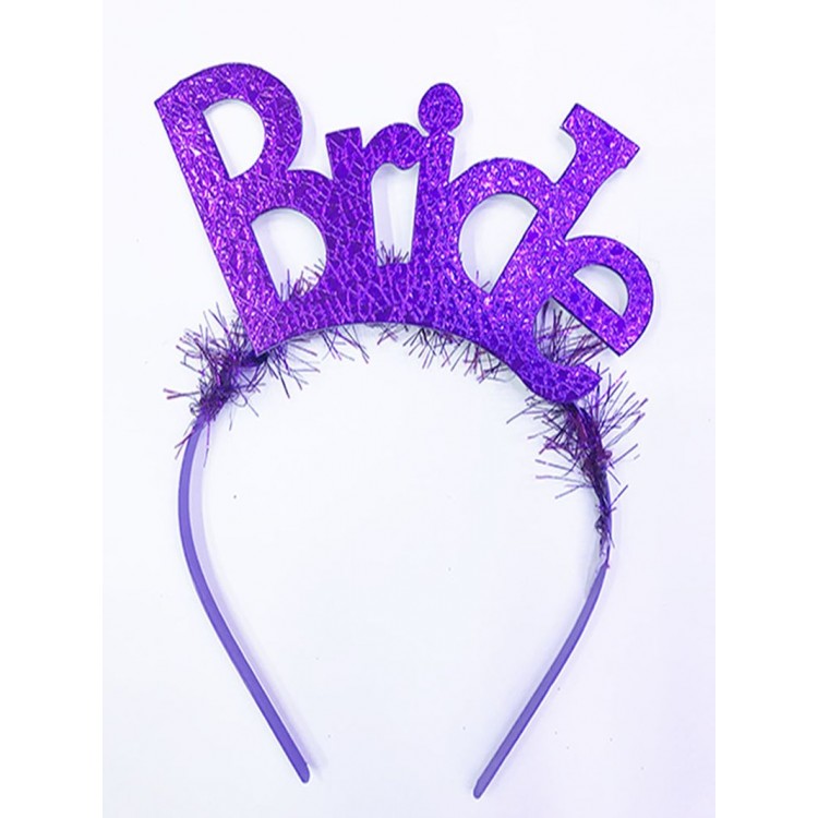 Bachelorette Party Bride Crown Purple Color