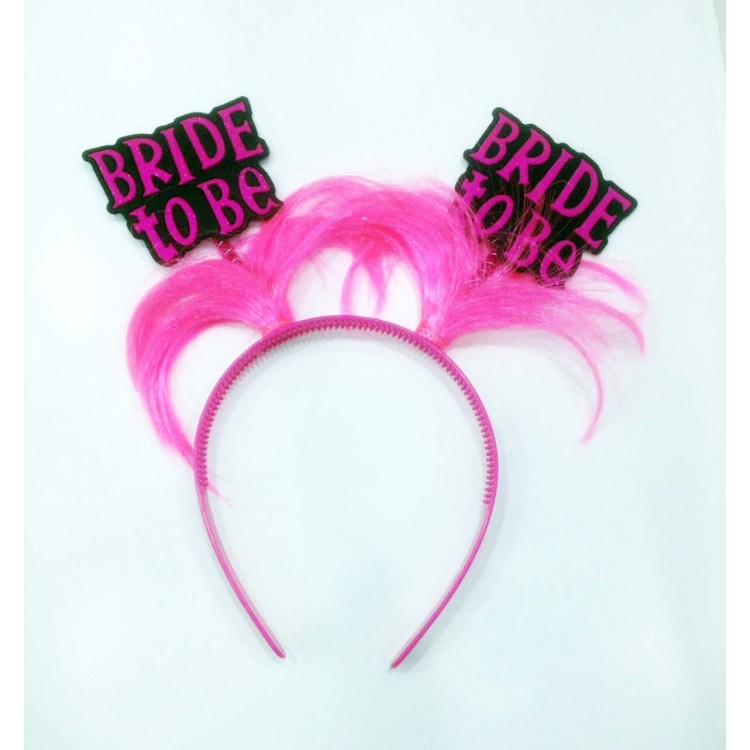 Black and Pink Colored Bachelorette Party Crown with Bride To Be Written