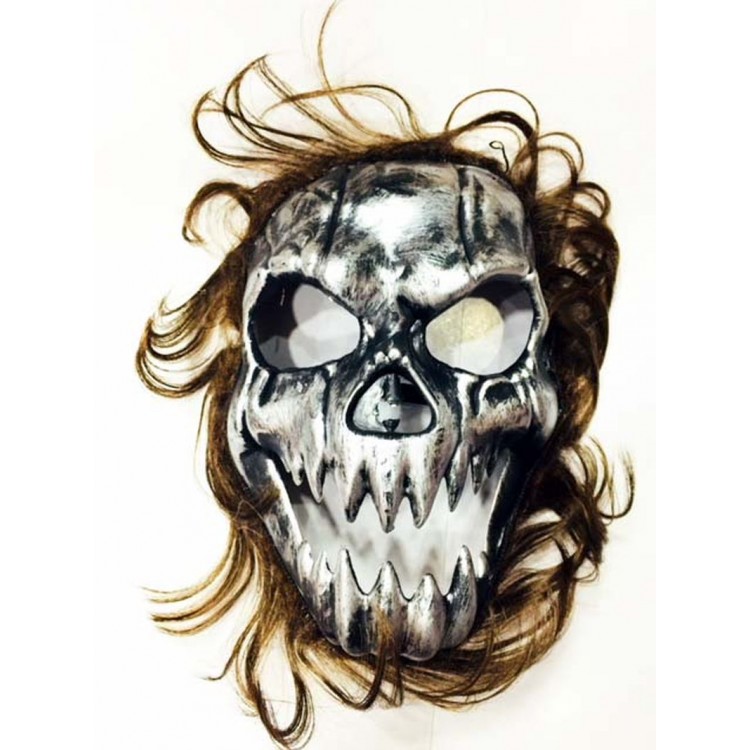 Halloween Skull Mask Brown