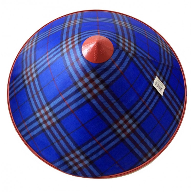 Striped Satin Finish Blue Vietnamese Hat