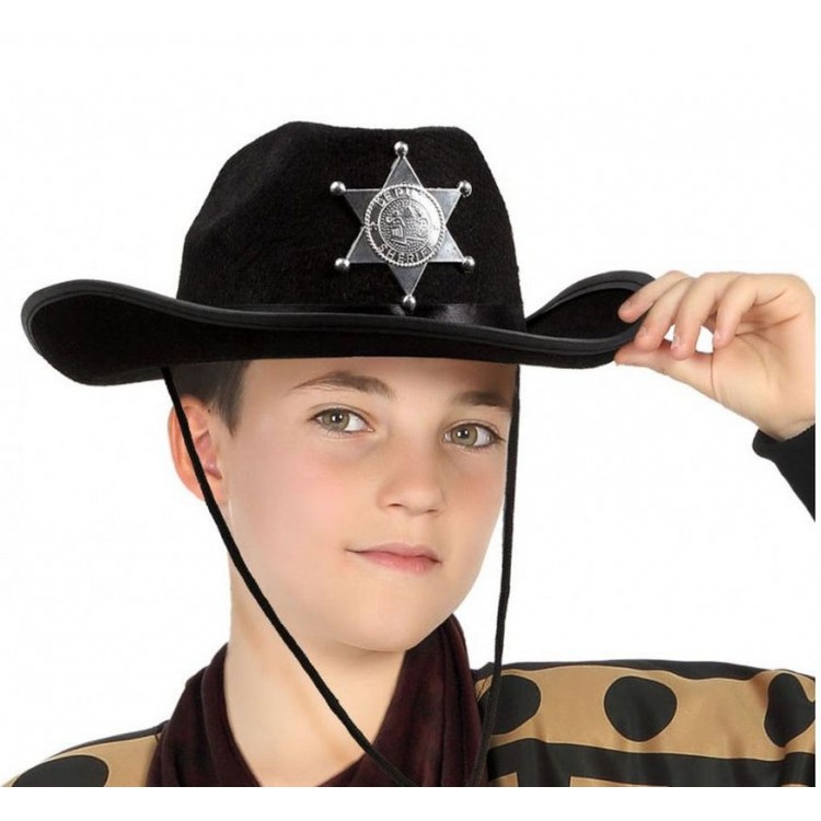 Kids Cowboy Hat Sheriff Hat Black Color