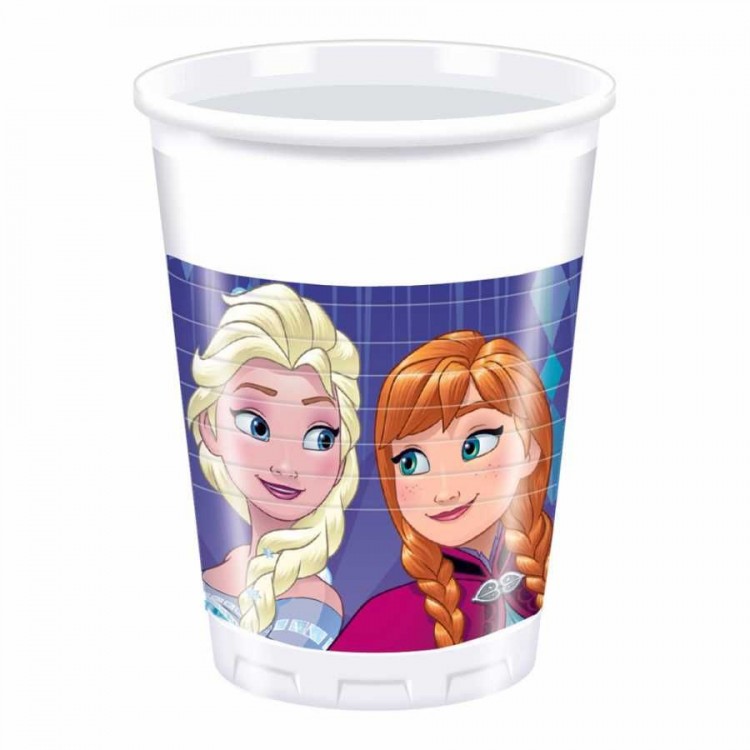 Frozen Snowflakes Themed Plastic Cup 8 Pieces