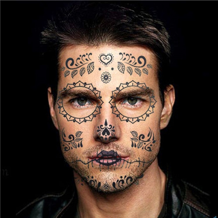 Temporary Face Tattoo Leaf Model