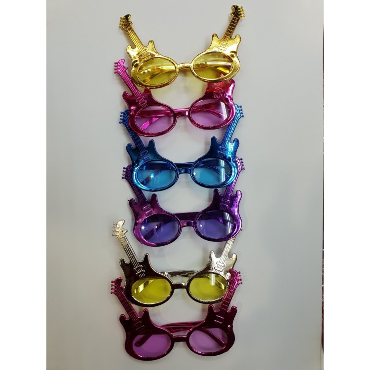 Guitar Party Glasses 6 Pieces