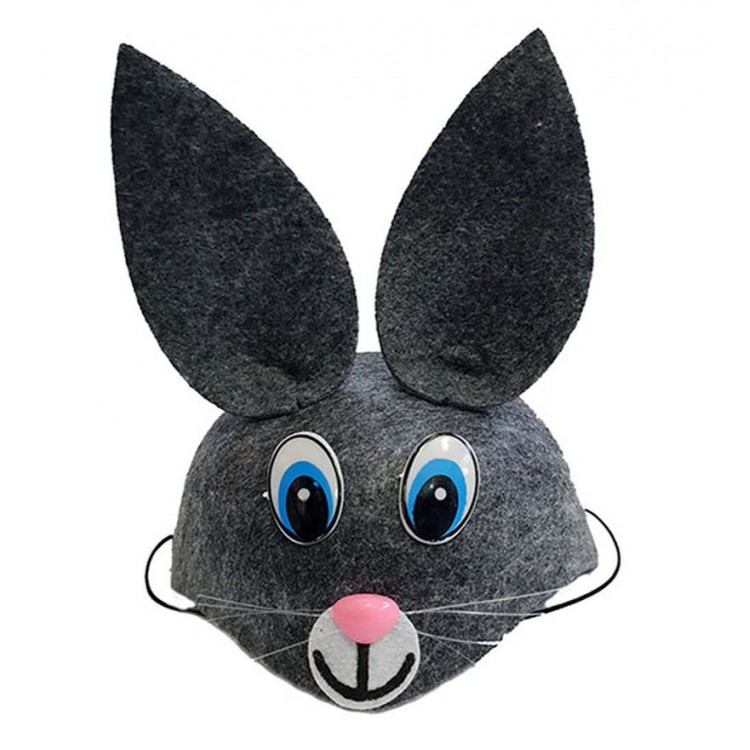 Gray Color Eared Rabbit Hat Animal Hat