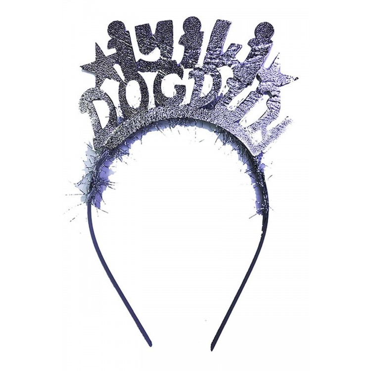 Silver Color Eva Birthday Party Crown with Happy Birthday Written