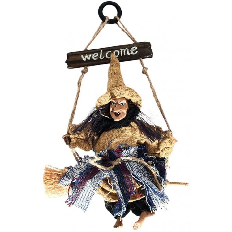 Halloween Decorative Witch Welcome Witch Door Ornament 19x18x5 cm