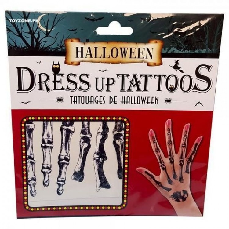 Halloween Temporary Tattoo Bone Finger Model
