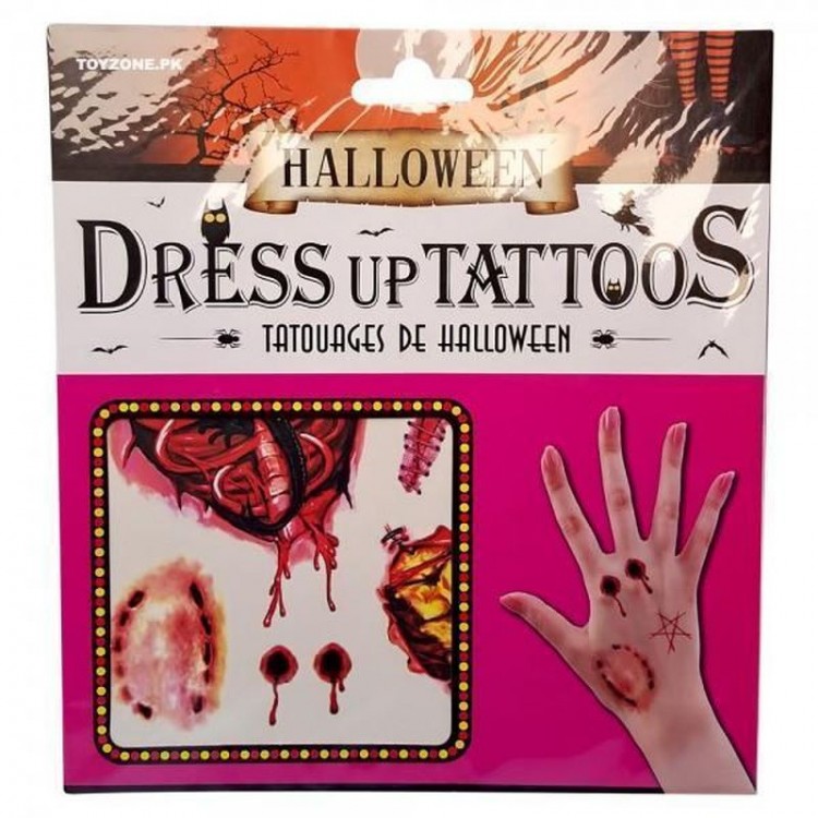 Halloween Temporary Tattoo Zombie Bite Model
