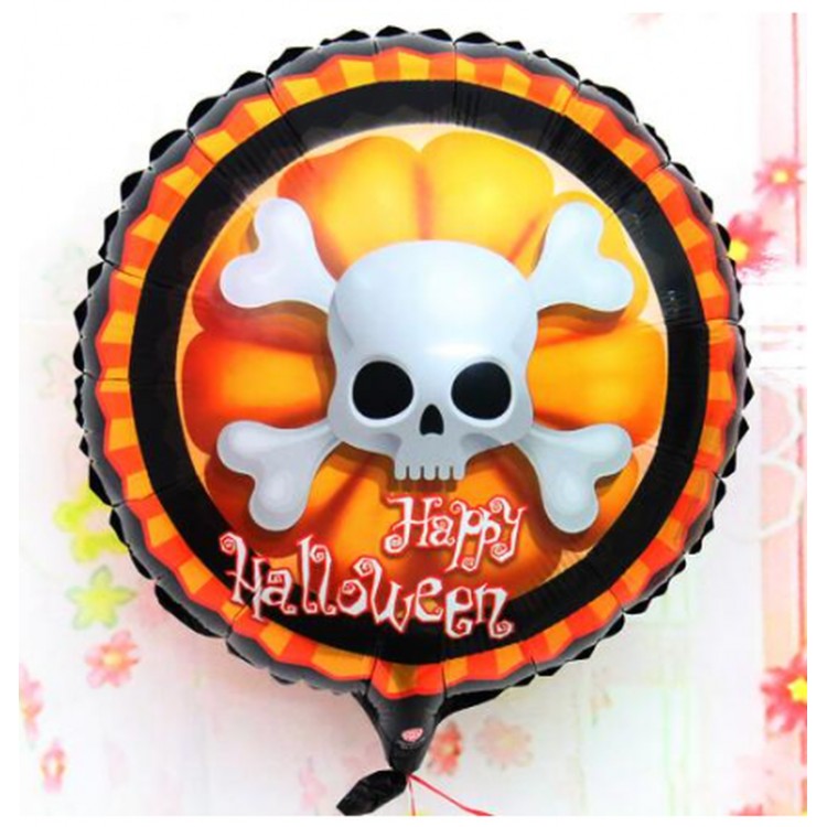 Halloween Skeleton Skull Foil Balloon 18 inch