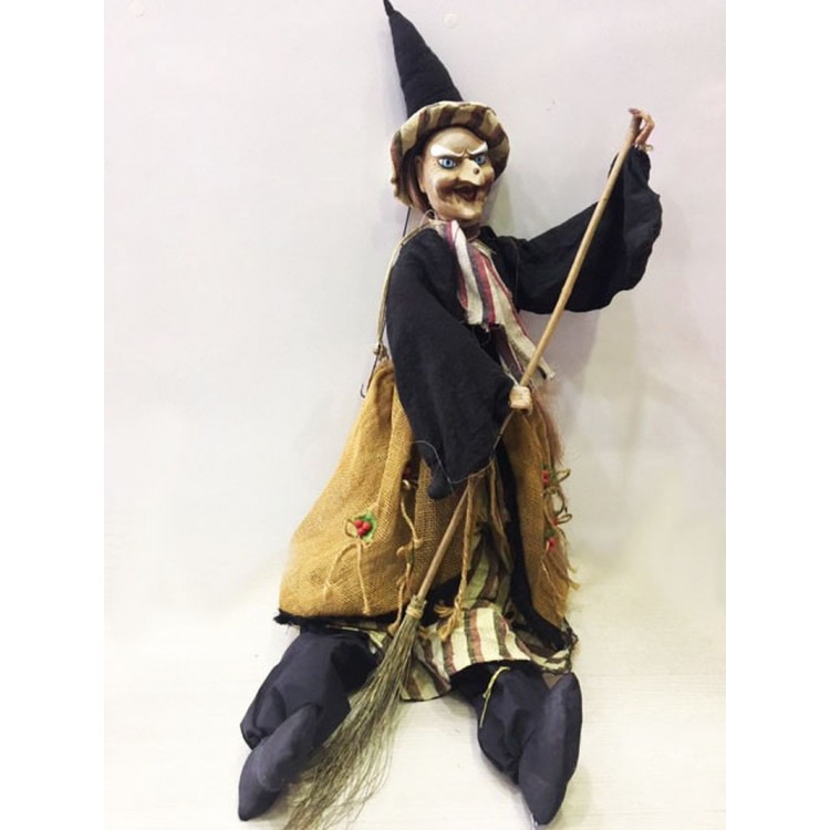 Mega Size Decorative Shapeable Witch with Sound and Sensor 45X105 cm