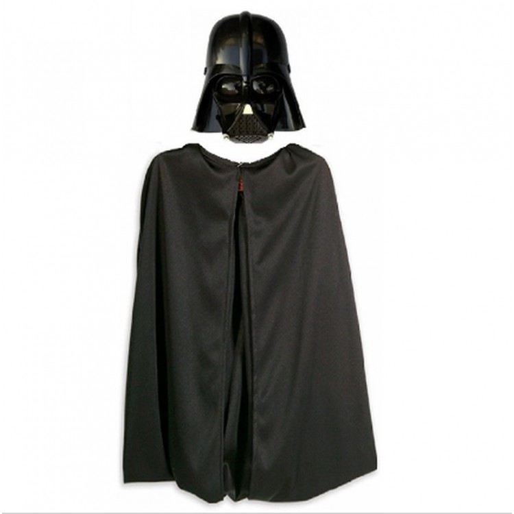 Child Size Star Wars Star Wars Darth Vadet Mask and 90 cm Cloak Set Black