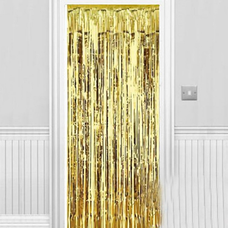 Sparkling Wall and Door Curtain Gold 90x200 cm