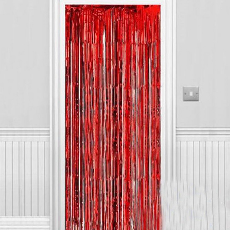 Sparkling Wall and Door Curtain Red 90x200 cm