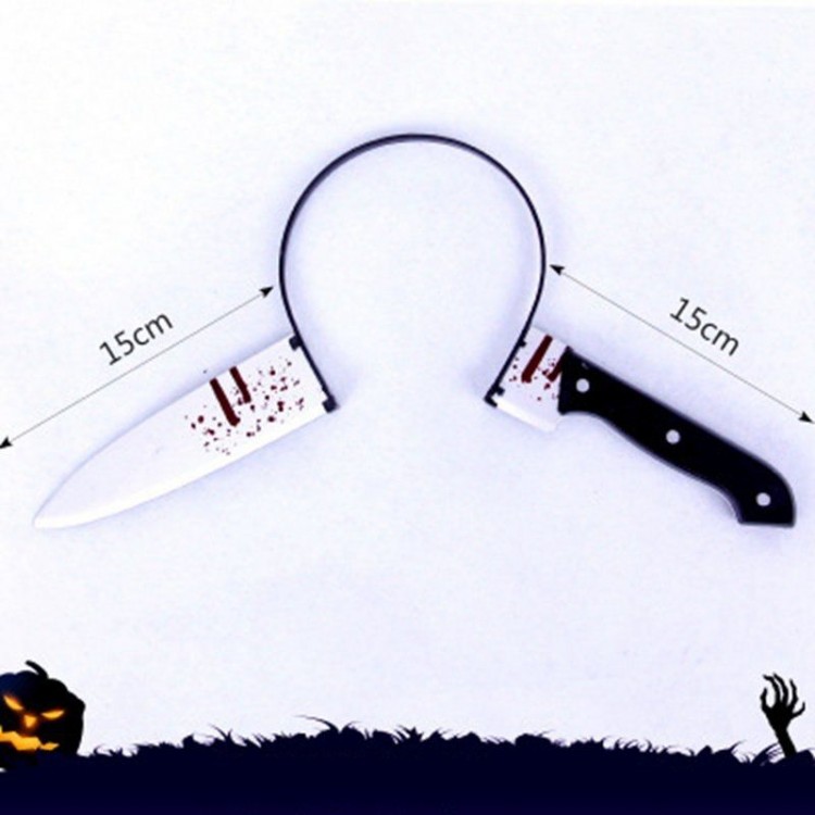 Joke Knife Crown Impaled on the Head