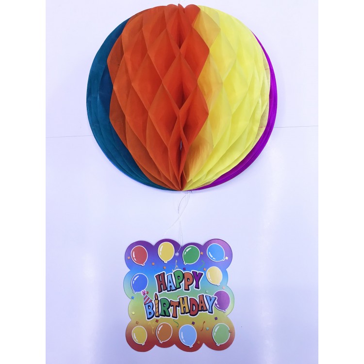 Paper Ornament Happy Birthday Decoration 55 cm-0748