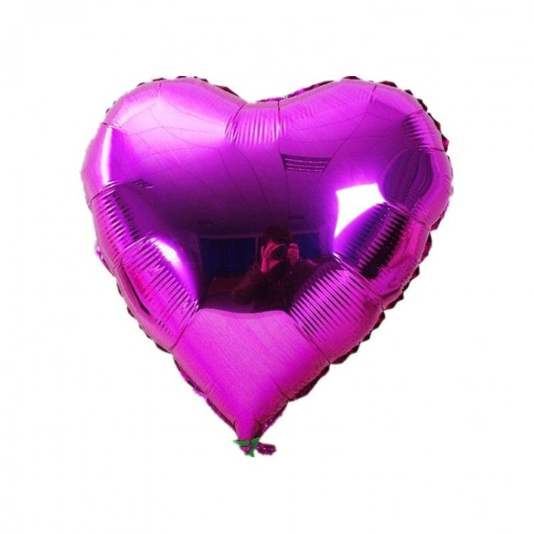 Heart Balloon Foil Fuchsia 60 cm 24 inches