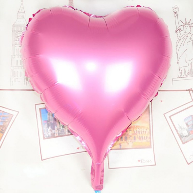 Heart Flying Balloon Foil Pink 80 cm 32 inches