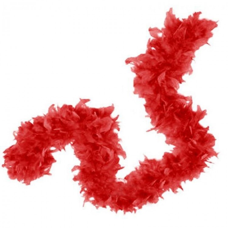 Red Color Fluffy Feather Otrish Boa Decoration Feather 180cm