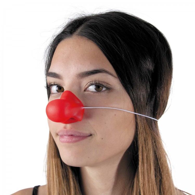 Orange Colored Elastic Sound-Making Clown Nose