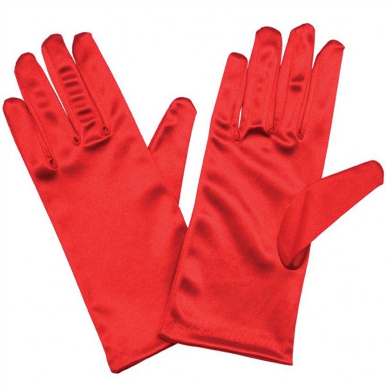 Red Color Adult Size Lycra Performance Gloves