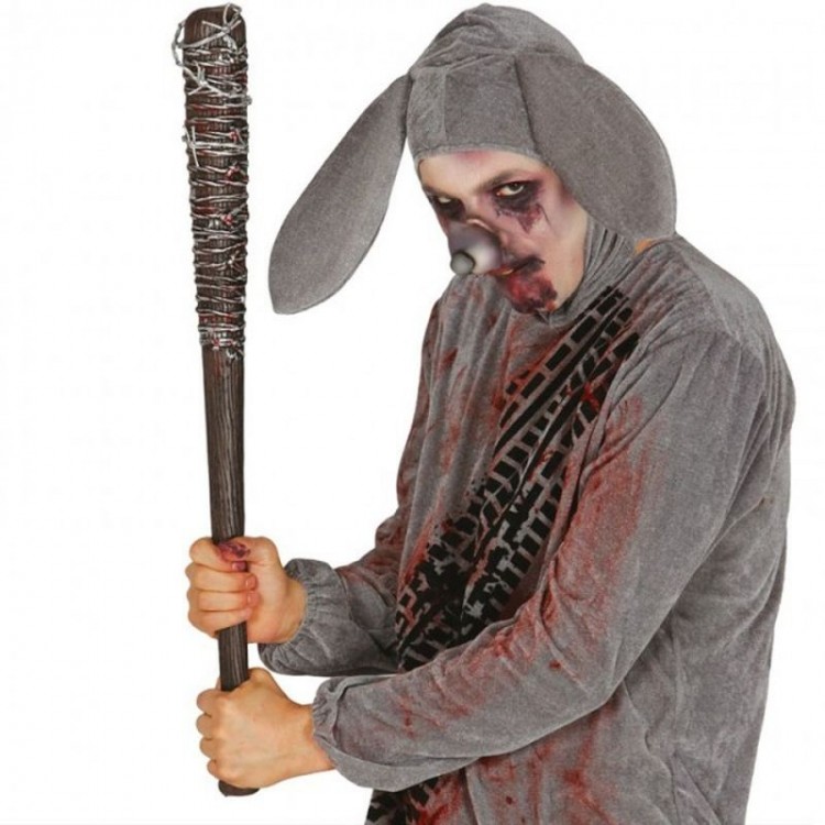 The Walking Dead Negan Lucille Plastic Stick 60cm Silver Color