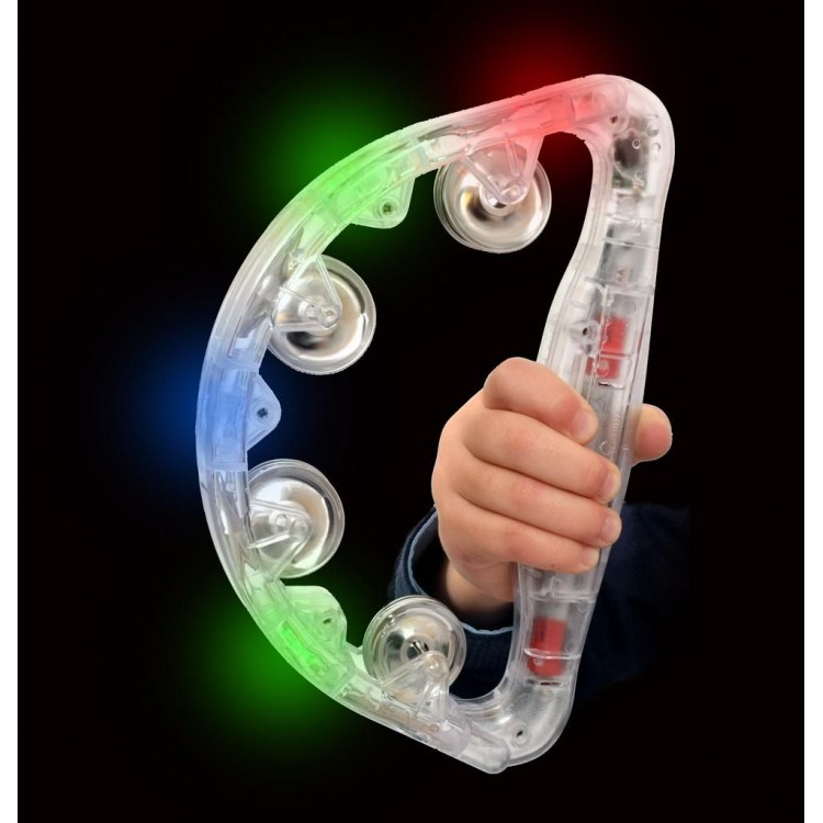 LED Light Battery Powered Colorful Flashing Luxury EntertainmentTambourine White Color
