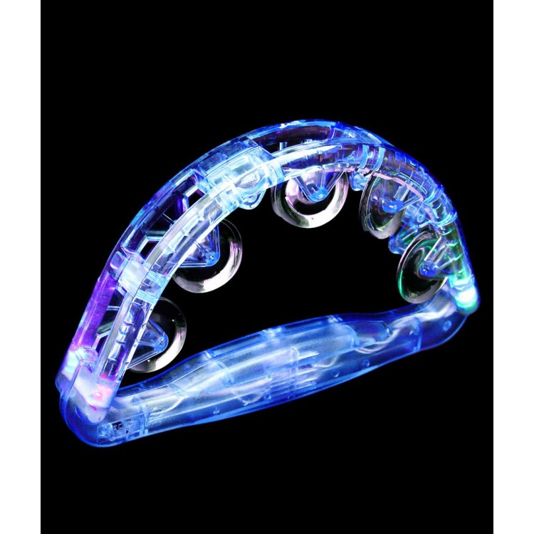 LED Light Battery Powered Colorful Flashing Luxury EntertainmentTambourine Blue Color