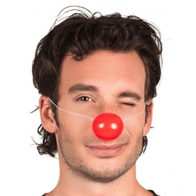 Red Color Nose with Blinking LED Light and Battery