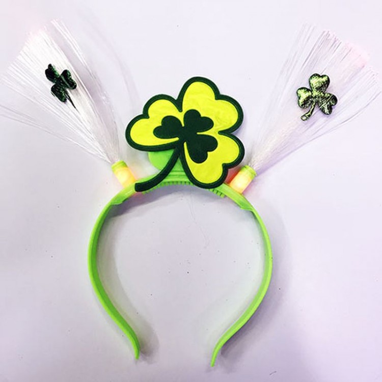 Flashing Green Color Oktoberfest Party Crown with LED Lights 25x13 cm