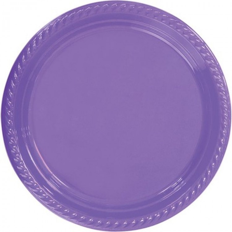 Lilac Plastic Plate 22 cm 25 pieces