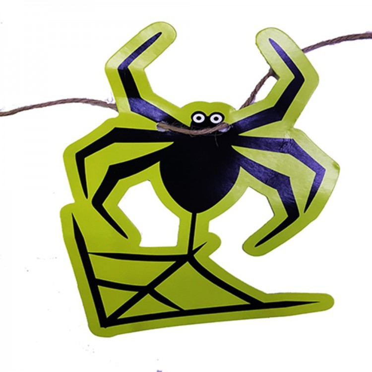 Spider Shaped Hanging Halloween Pennant Banner Poster 2 Meters
