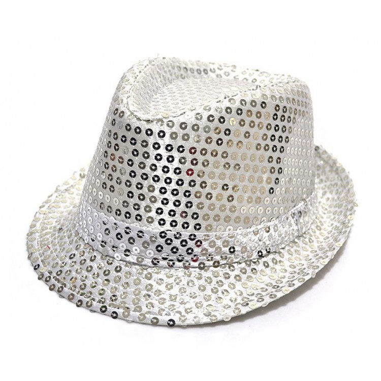 Sequined Children's Hat Silver Color