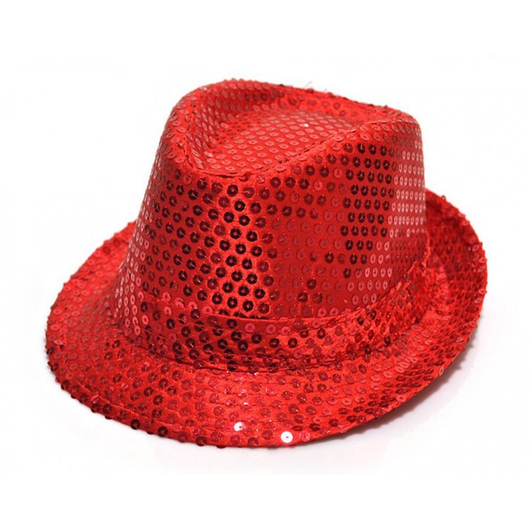 Sequined Children's Hat Red Color