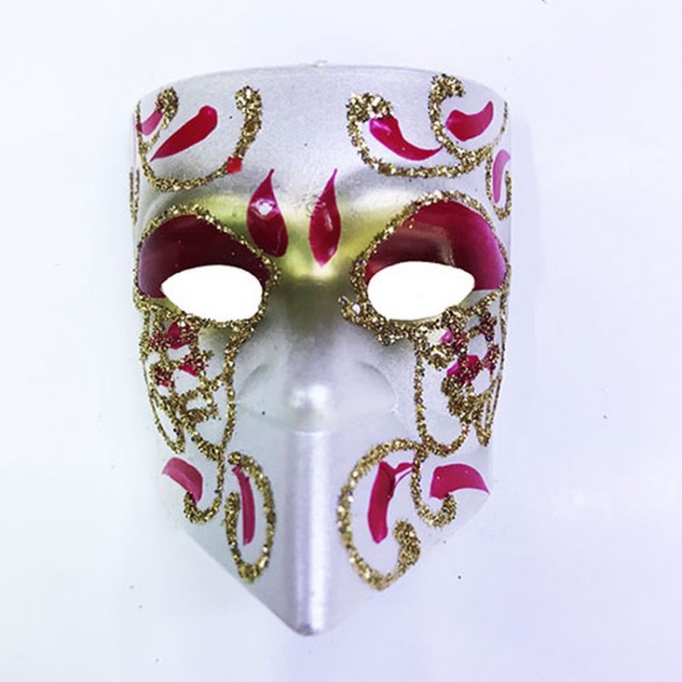 Pink Color Embroidered Ceramic Material Full Face VenetianMagnet 4x5cm