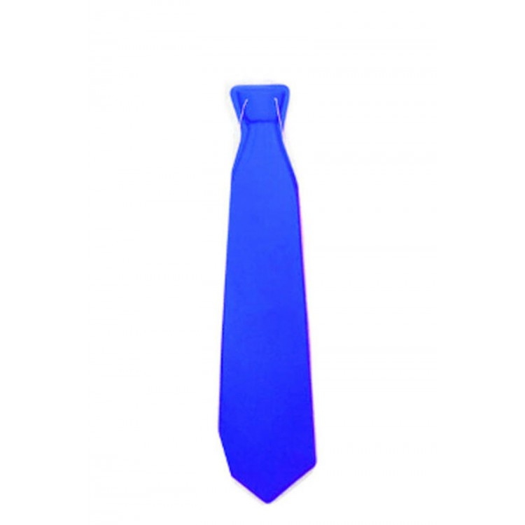 Plastic Party Tie Neon Blue Color 12 Pieces