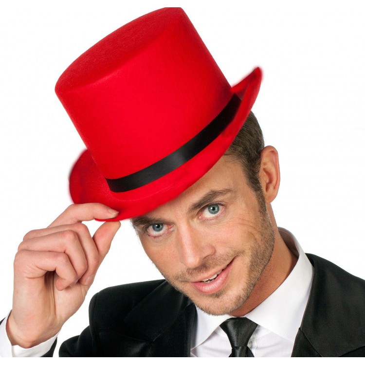 Red Wizard Hat with Nubuck Coating on Plastic