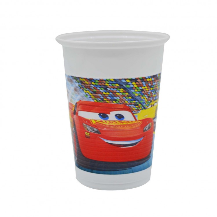 Lightning McQueen Cars Printed Plastic Cup 8 Pieces