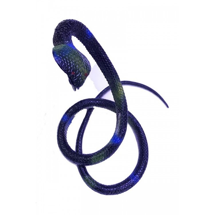 Black Color Realistic Cobra Model Silicone Soft Snake 80 cm