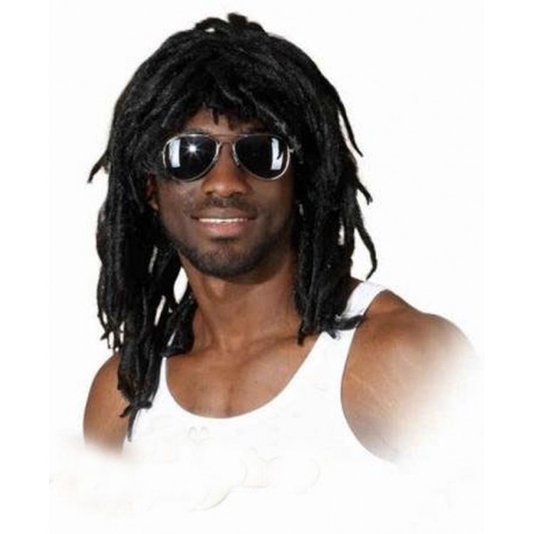 Siyah Renk Joe Dreadlocks Astarlı Kabarık Rasta Peruk 1 Adet