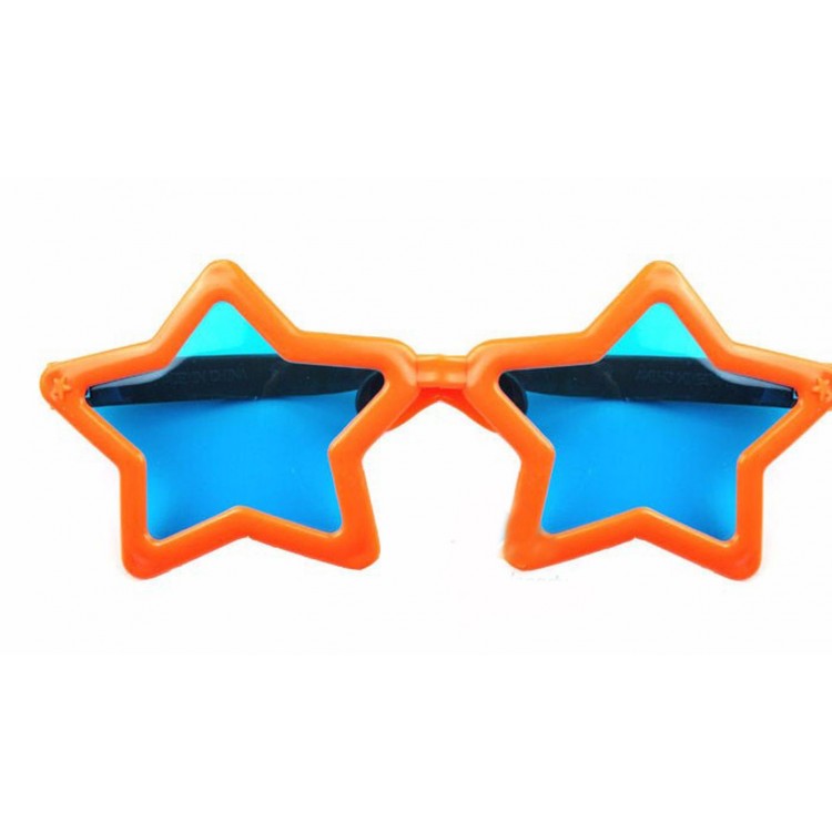 Orange Color Mega Size Megastar Star Shaped Party Glasses
