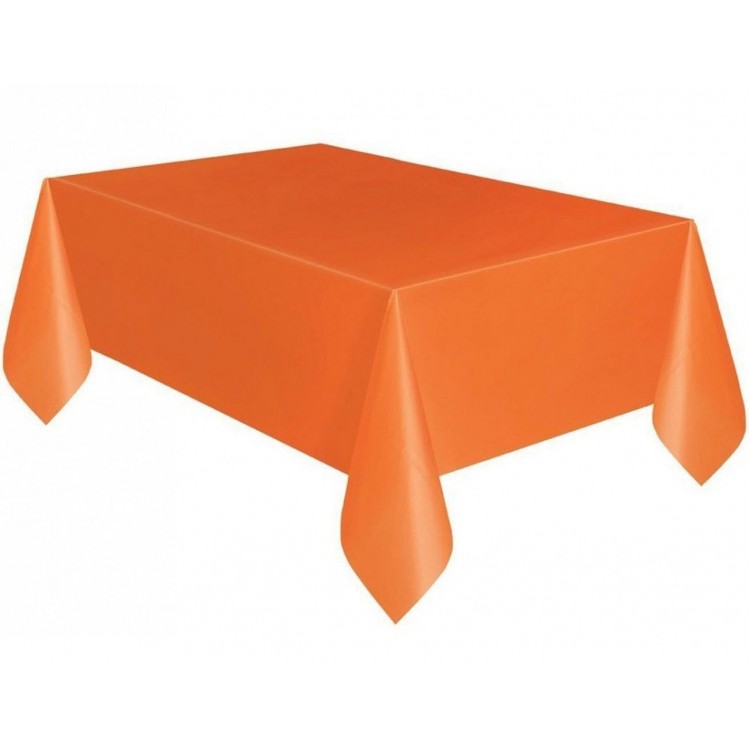 Orange Color Plastic Tablecloth 120x180 cm