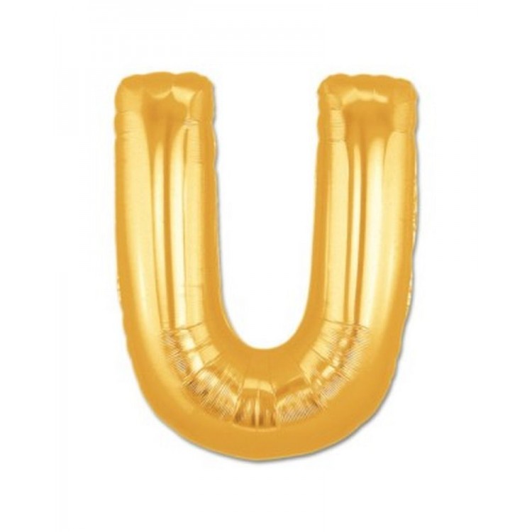 U Letter Foil Balloon Gold Color 40 inch