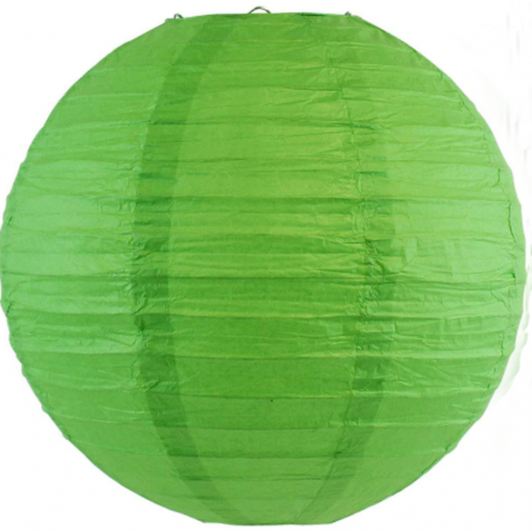 Green Color Paper Ornament Hanging Japanese Lantern DecorationOrnament 30 cm