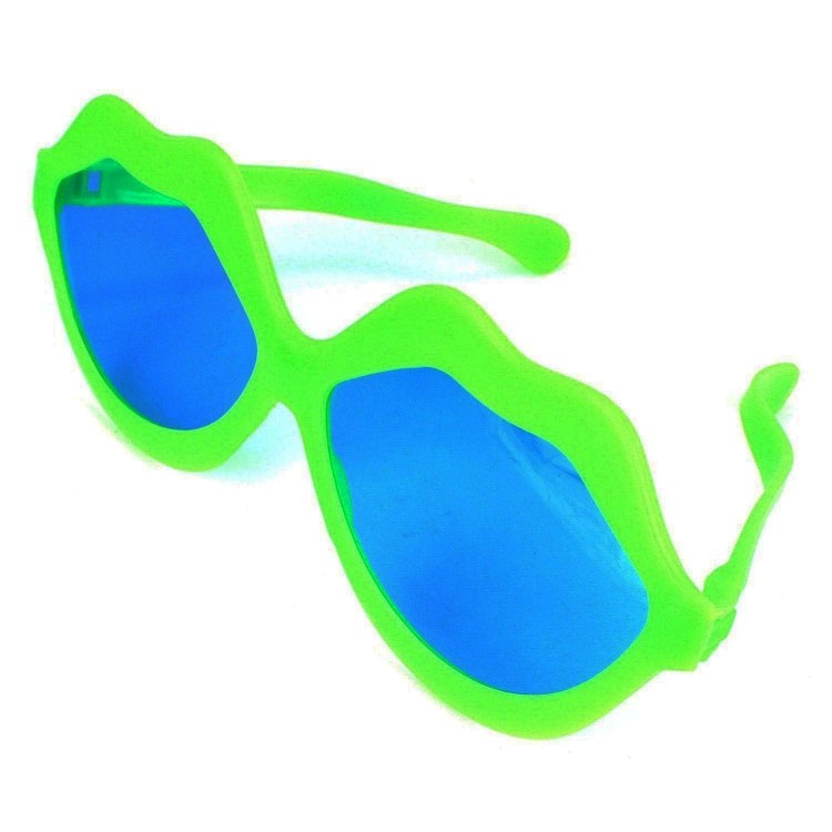 Green Color Mega Size Jumbo Lip Shaped Party Glasses