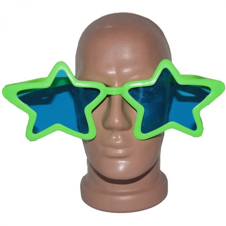 Green Color Mega Size Megastar Star Shaped Party Glasses