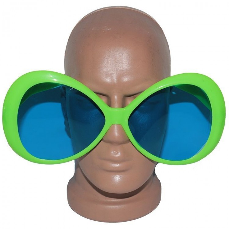 Green Color Mega Size Oval Round Party Glasses