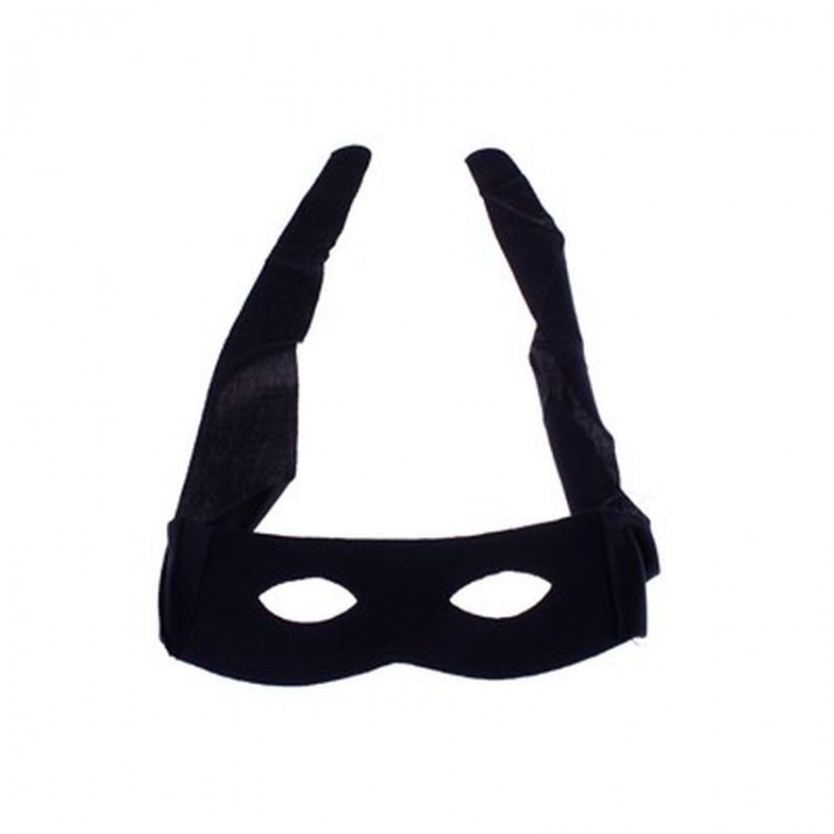 Zorro Mask with Rope Tie Device Thief Mask BlackRenk