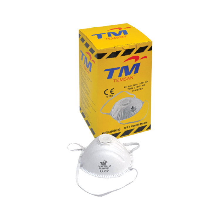 Temsan Tm Dust Mask FFP1 Conical Valve 20 Pack