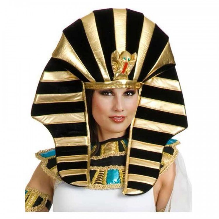 Egyptian Tutankhamen Hat with Cobra Snake Figure